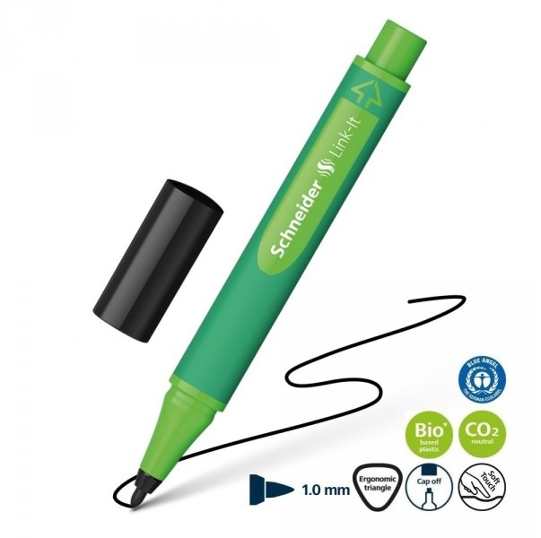Rašiklis lineris Link-It 1.0mm juodas Schneider 192001