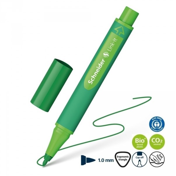 Rašiklis lineris Link-It 1.0mm žalias Schneider 192004