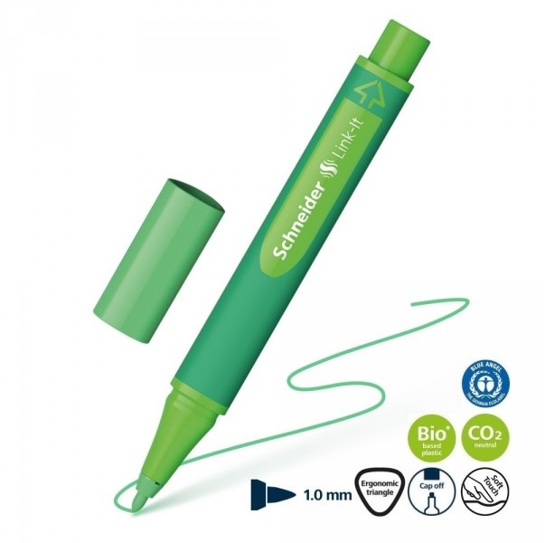 Rašiklis lineris Link-It 1.0mm šv.žalias Schneider 192015