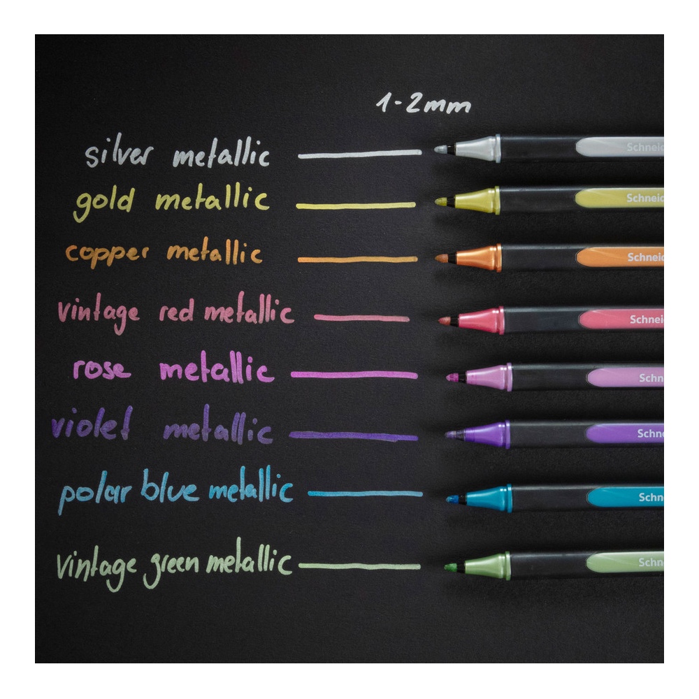 Rašiklių linerių Metallic Paint-lt 020 1-2mm 8 spalvų rinkinys Schneider ML02011502 - Image 3