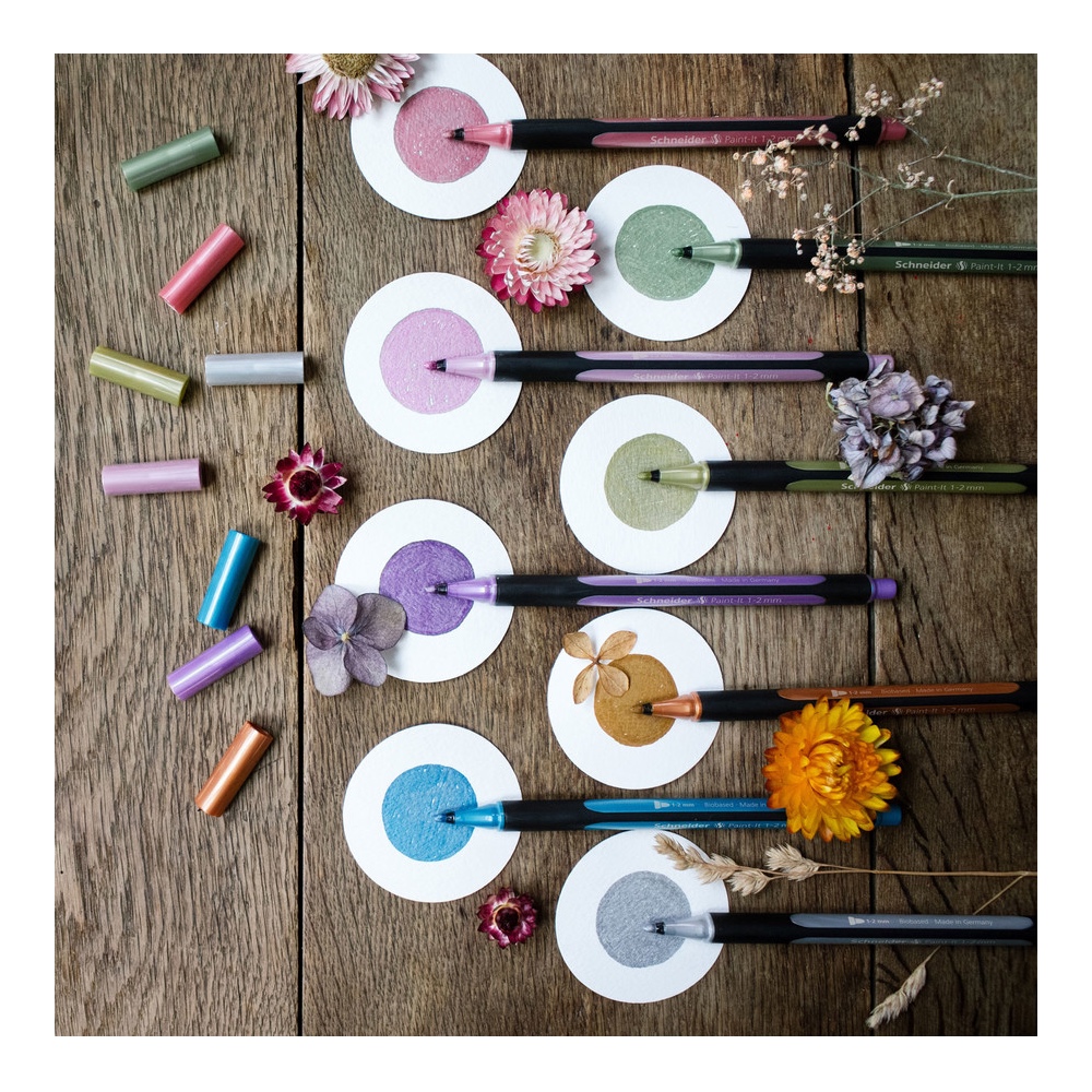 Rašiklių linerių Metallic Paint-lt 020 1-2mm 8 spalvų rinkinys Schneider ML02011502 - Image 4