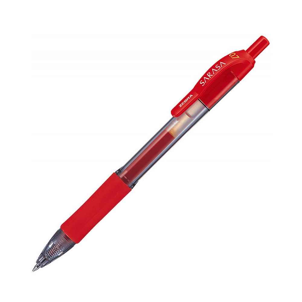Automatinis gelio rašiklis SARASA 0.7mm raudonas Zebra