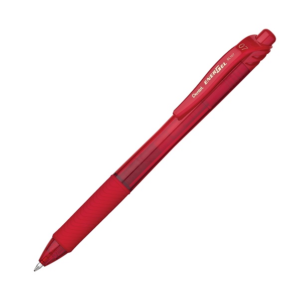 Automatinis gelio rašiklis Energel X 0.7mm raudonas Pentel BL107