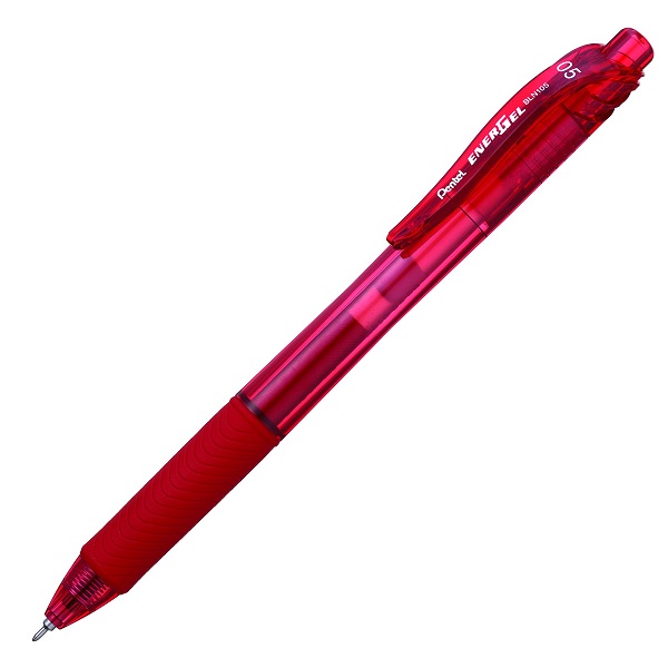 Automatinis gelio rašiklis Energel X 0.5mm raudonas Pentel BLN105