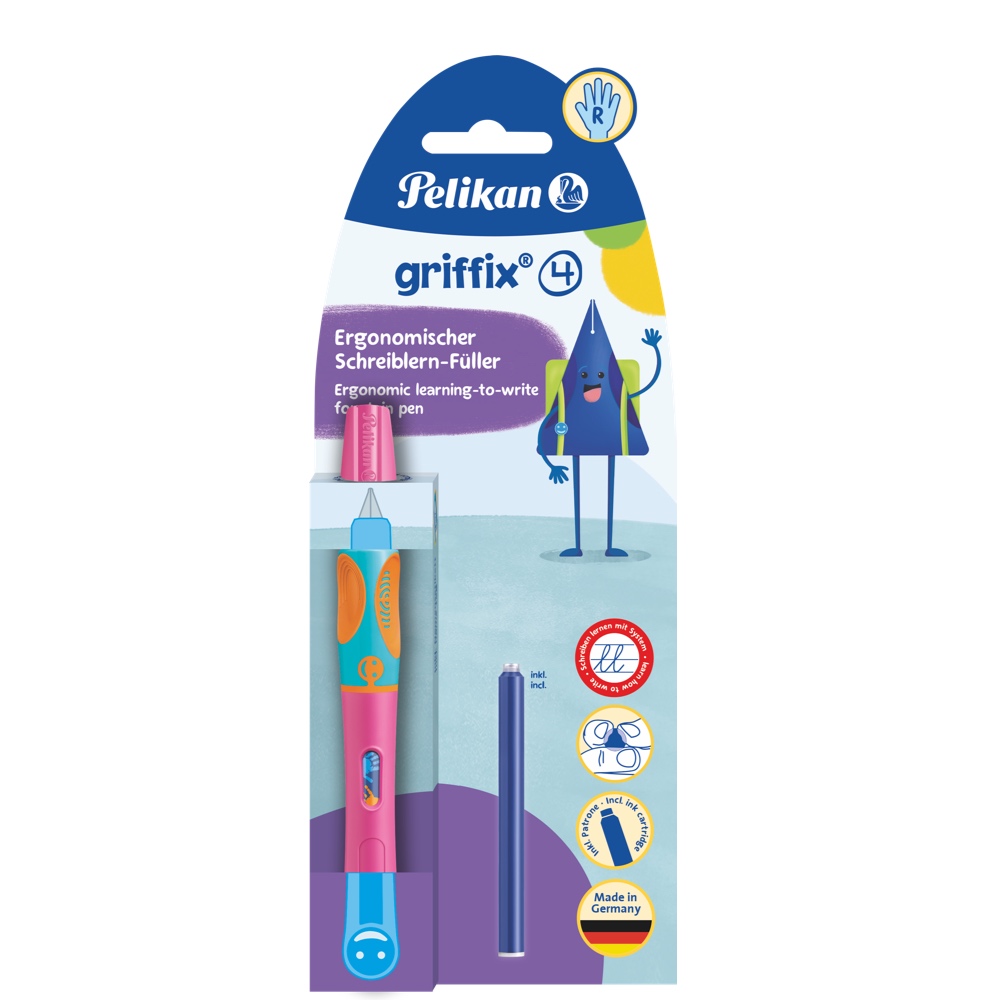 Parkeris kapsulinis dešiniarankiams Griffix 4 R Lovely Pink Pelikan 820301 - Image 2