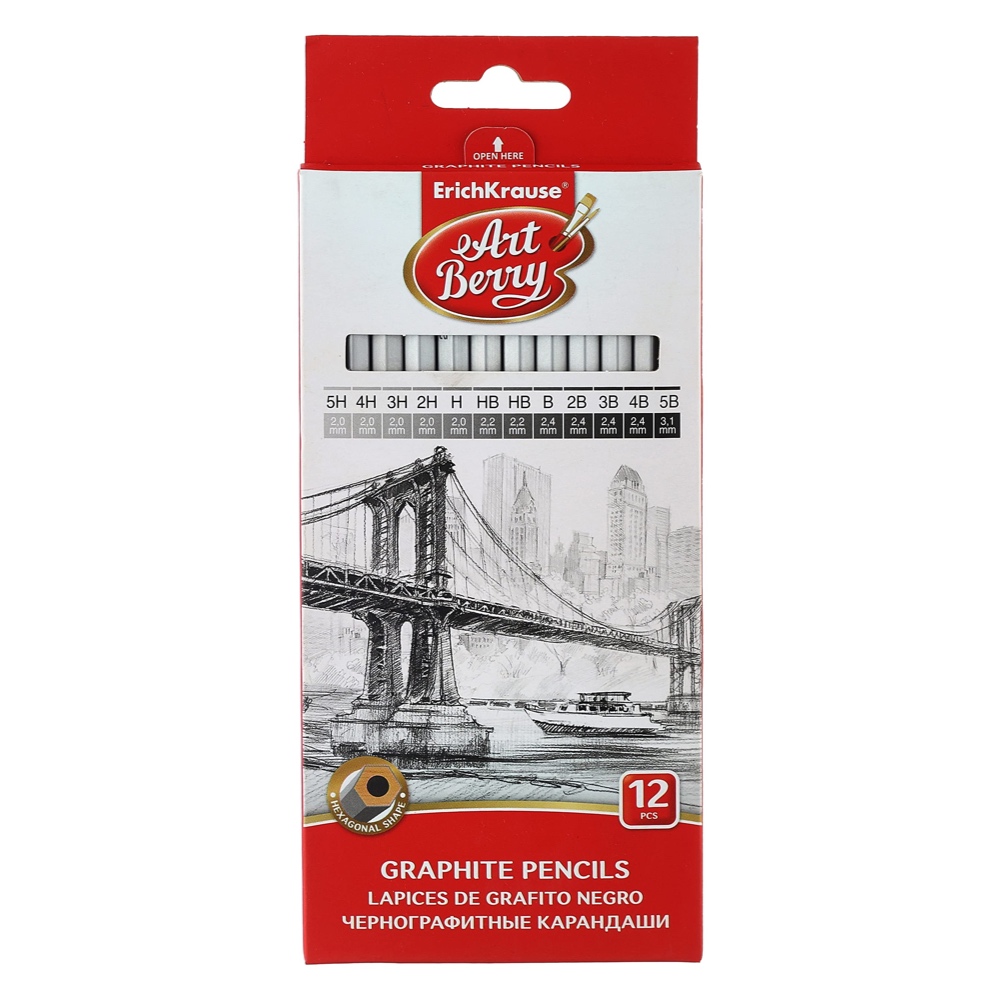 Pieštukų rinkinys 5H-5B "Art" 12 vnt. ErichKrause 45391
