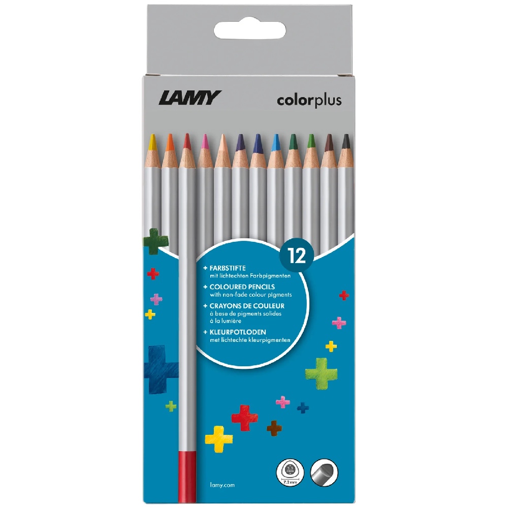 Spalvoti pieštukai "Colorplus" 12 spalvų Lamy 4033468
