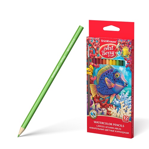 Spalvoti akvareliniai pieštukai ArtBerry 12 spalvų ErichKrause 32485
