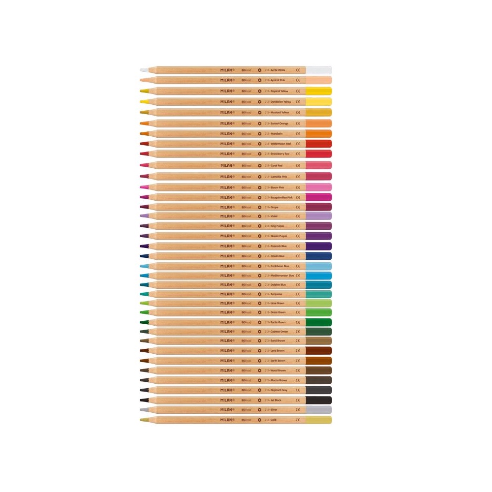 Spalvoti pieštukai 36 spalvų metalinėje dėžutėje Milan 0726136 - Image 2