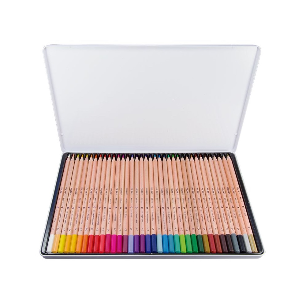 Spalvoti pieštukai 36 spalvų metalinėje dėžutėje Milan 0726136 - Image 3