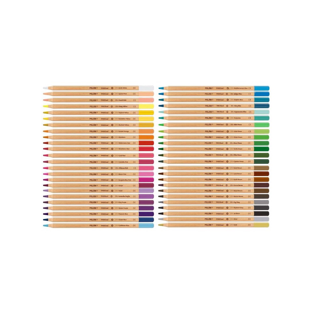 Spalvoti pieštukai 48 spalvų metalinėje dėžutėje Milan 0726148 - Image 2