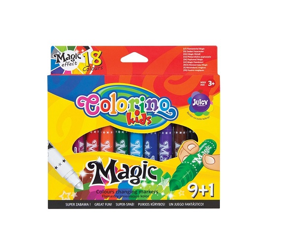 Flomasteriai "Magic" 9 + 1 keičiantis spalvas Colorino 34630PTR