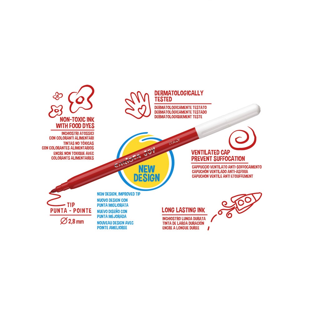 Flomasteriai JOY Carioca 60 spalvų Universal 41015 - Image 2