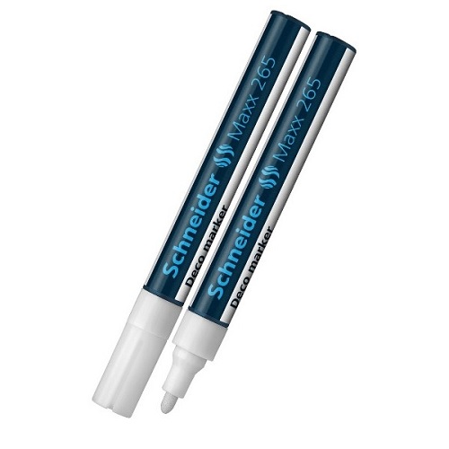 Žymeklis kreidinis Maxx 265 2-3mm baltas Schneider 126549