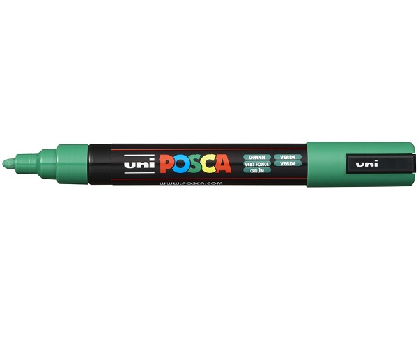 Žymeklis POSCA PC-5M 1.8-2.5mm žalias Uni Mitsubishi Pencil