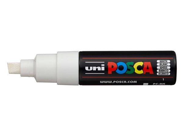 Žymeklis POSCA PC-8K 8.0mm baltas Uni Mitsubishi Pencil