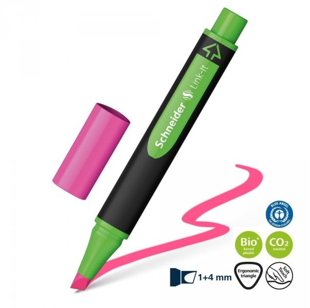 Žymeklis tekstui "Link-it" rožinis Schneider 119209