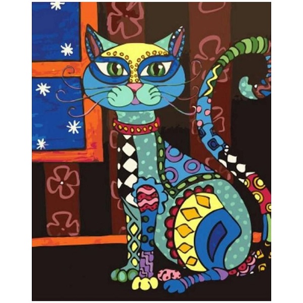 Akrilinių dažų ir drobės rinkinys tapybai "Katinas" 30x40cm Centrum 89640