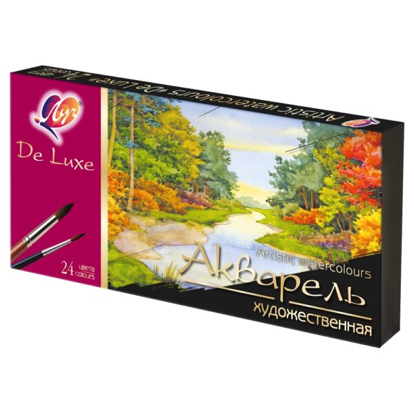 Akvarelė 24 spalvų "De Luxe" Luč