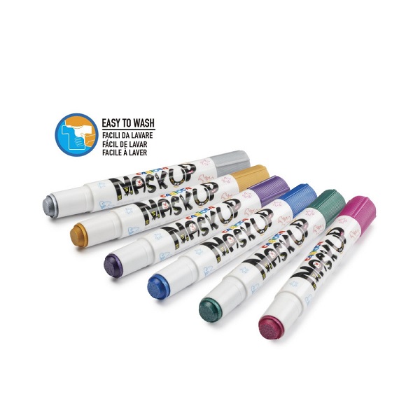 Dažų veidui rinkinys Maskup Metallic 6 vnt. Carioca 43155 - Image 2