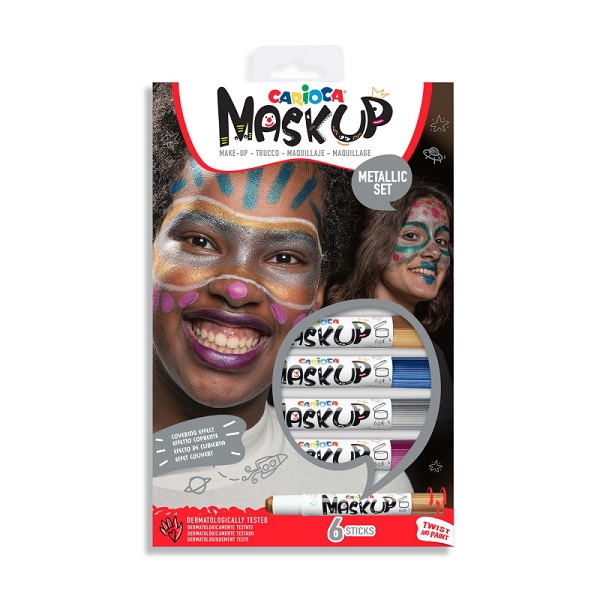 Dažų veidui rinkinys Maskup Metallic 6 vnt. Carioca 43155