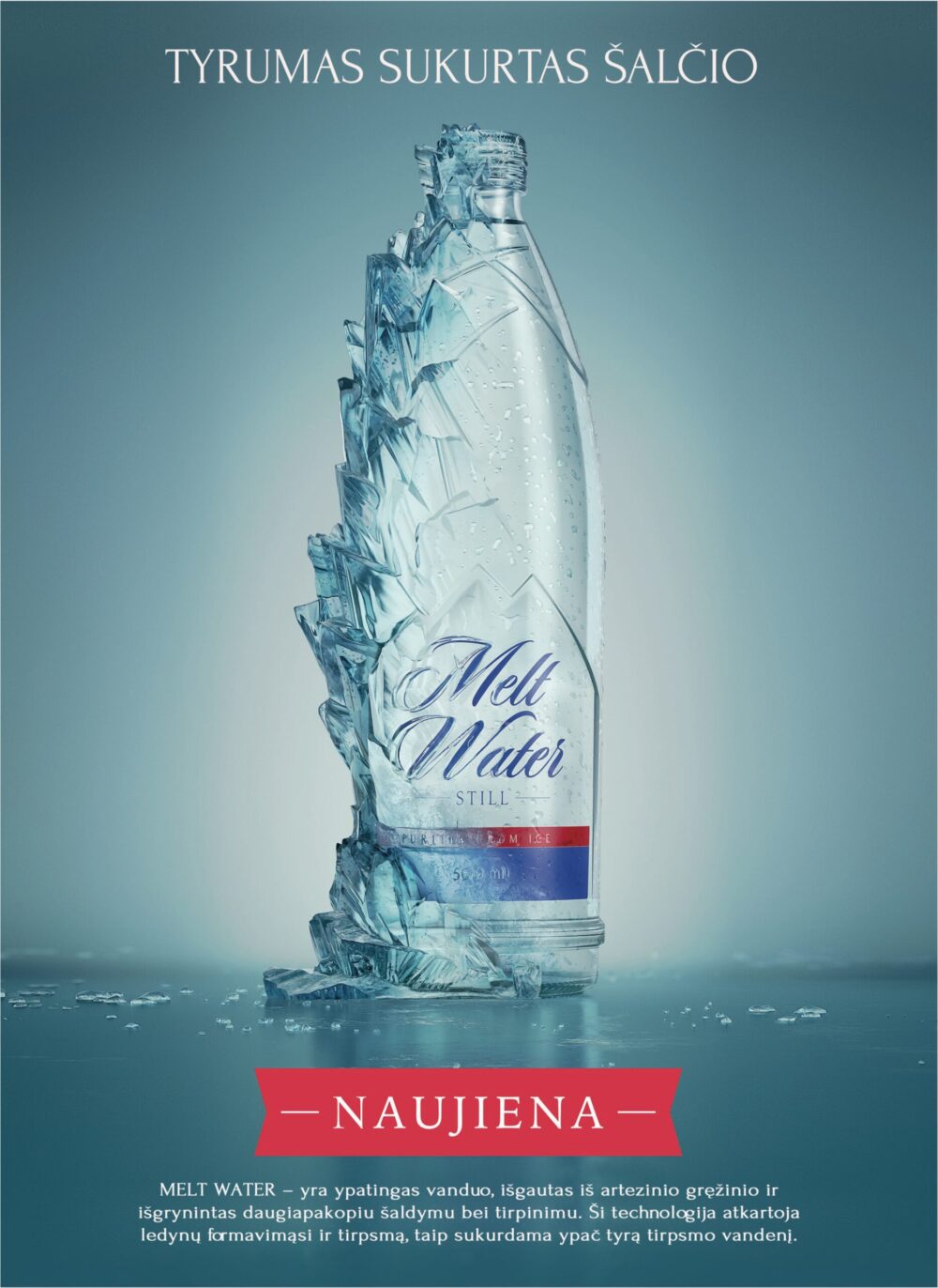 Natūralus vanduo "Melt Water Sport" 750 ml negazuotas plastikiniame butelyje - Image 2