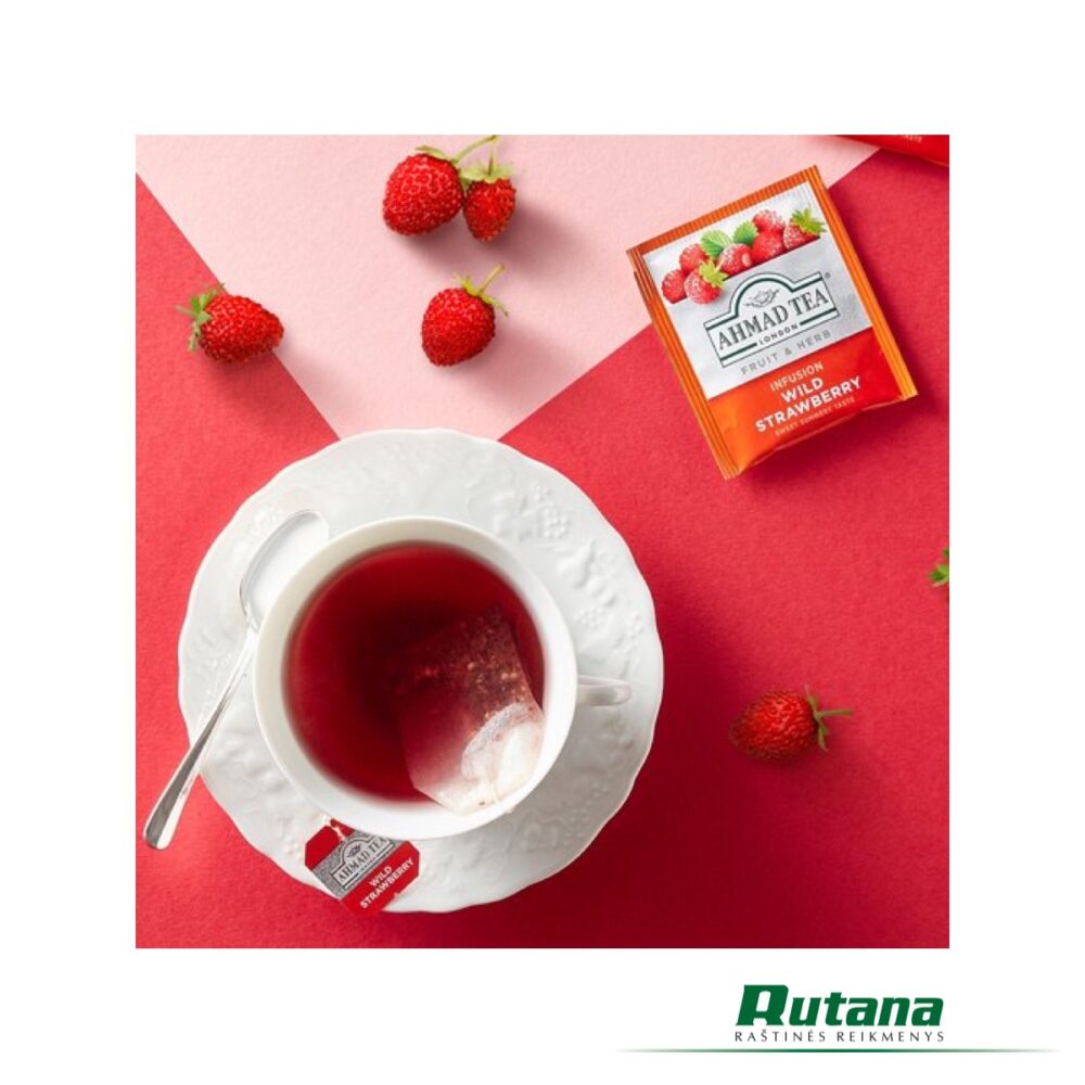 Žolelių ir vaisių arbatų rinkinys "Wild strawberry" 20 vnt. Ahmad Tea 011 - Image 2
