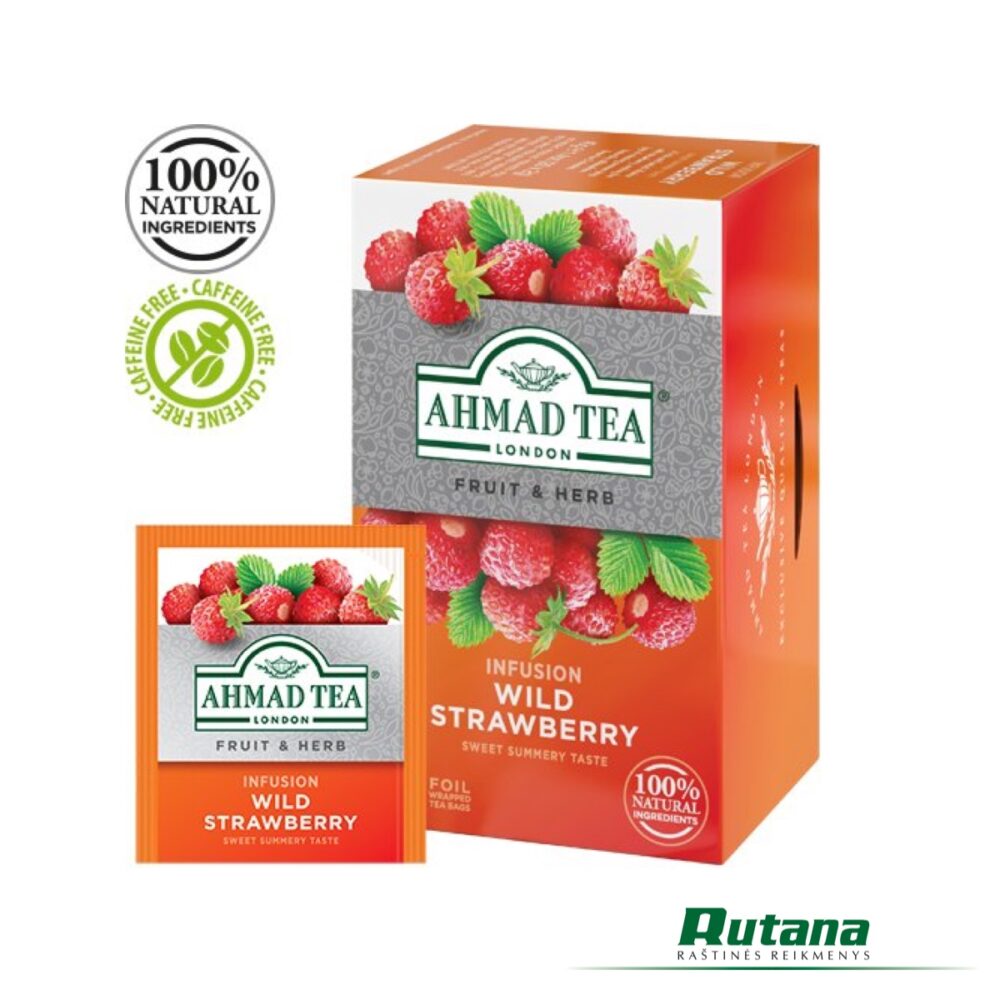 Žolelių ir vaisių arbatų rinkinys "Wild strawberry" 20 vnt. Ahmad Tea 011