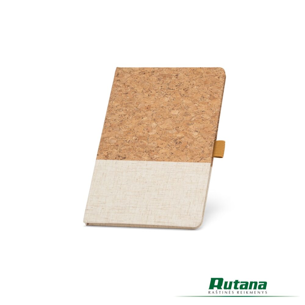 Užrašų knygutė A5 192 psl. linija viršelis kamštis/linas "Klee" natūralios spalvos HD 93277-150