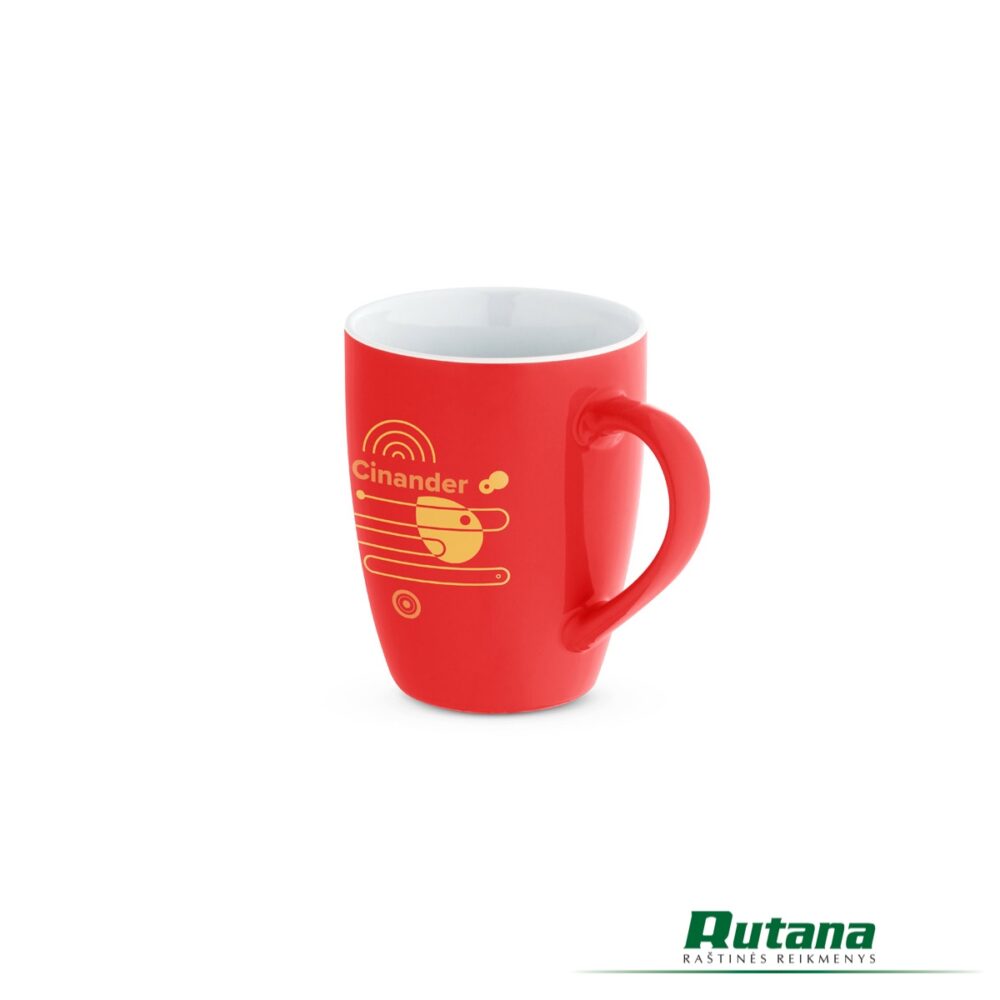 Keramikinis puodelis 370ml "Cinander" raudonas HD 93832-105 - Image 2