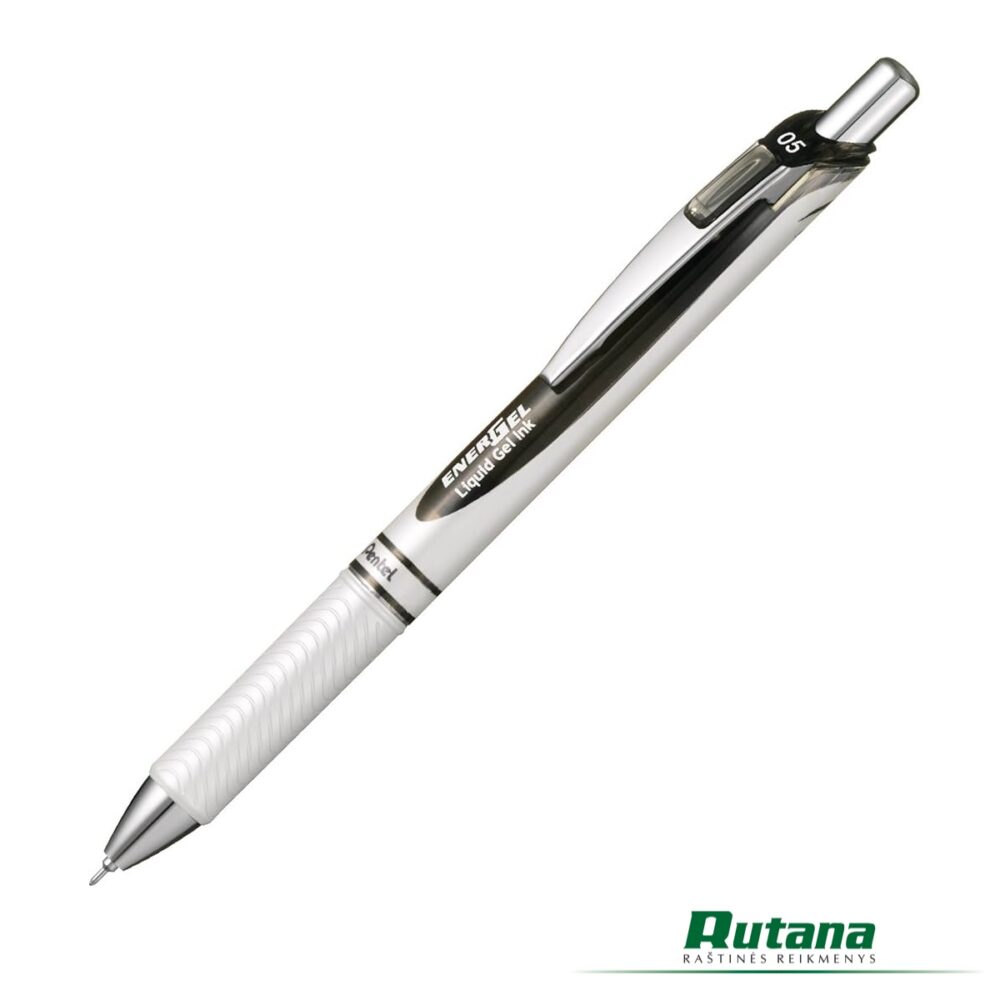 Automatinis gelio rašiklis Energel Pen 0.5mm juodas Pentel BLN75AW