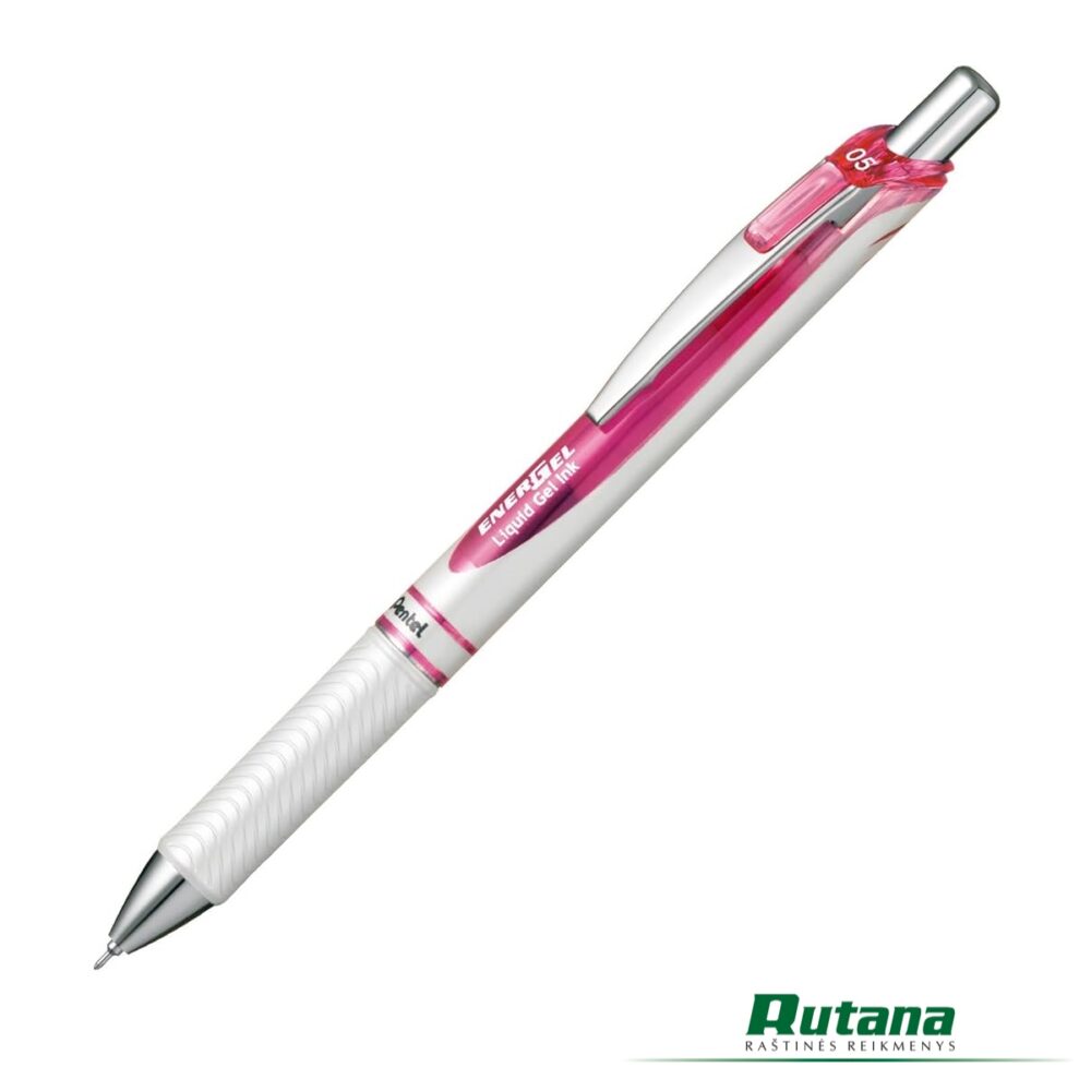 Automatinis gelio rašiklis Energel Pen 0.5mm raudonas Pentel BLN75PW
