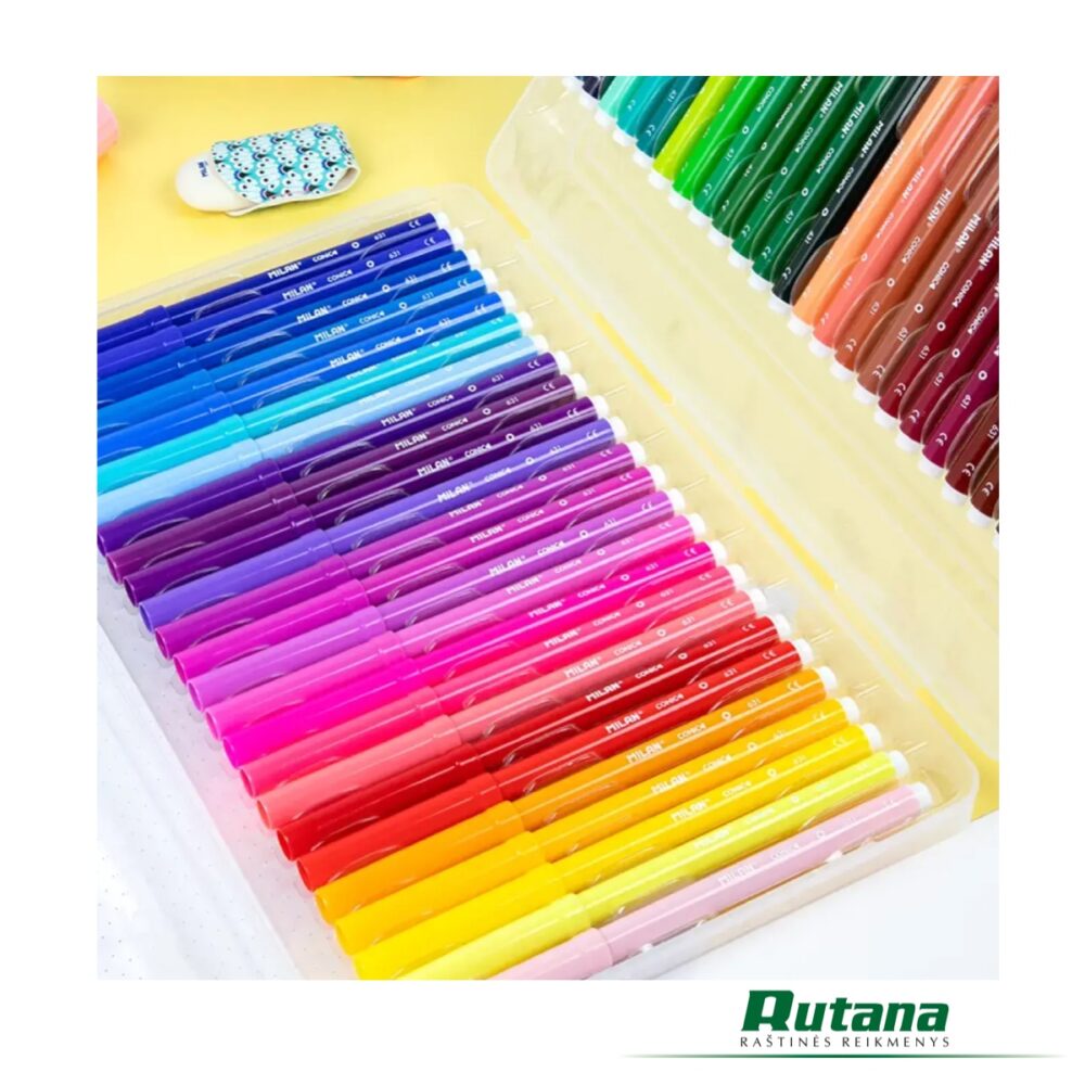 Flomasteriai 50 spalvų plastikinėje dėžutėje Milan 0615350 - Image 5
