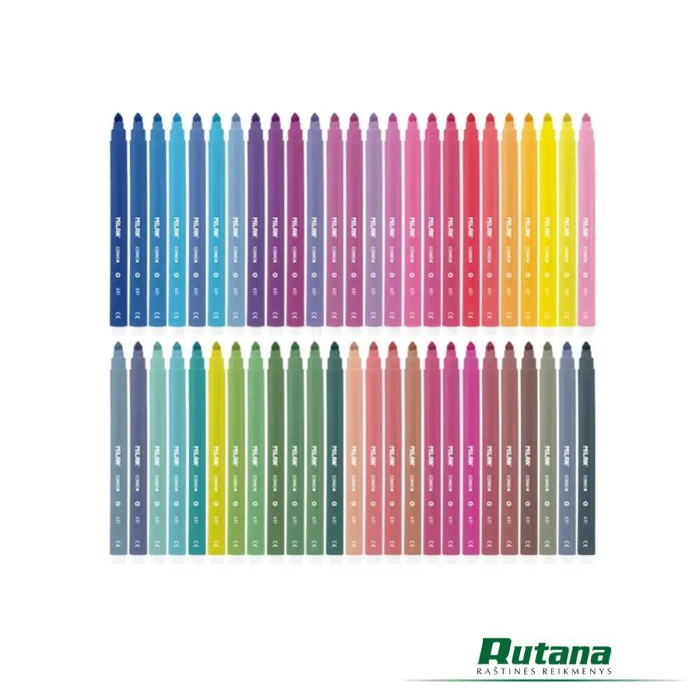 Flomasteriai 50 spalvų plastikinėje dėžutėje Milan 0615350 - Image 2