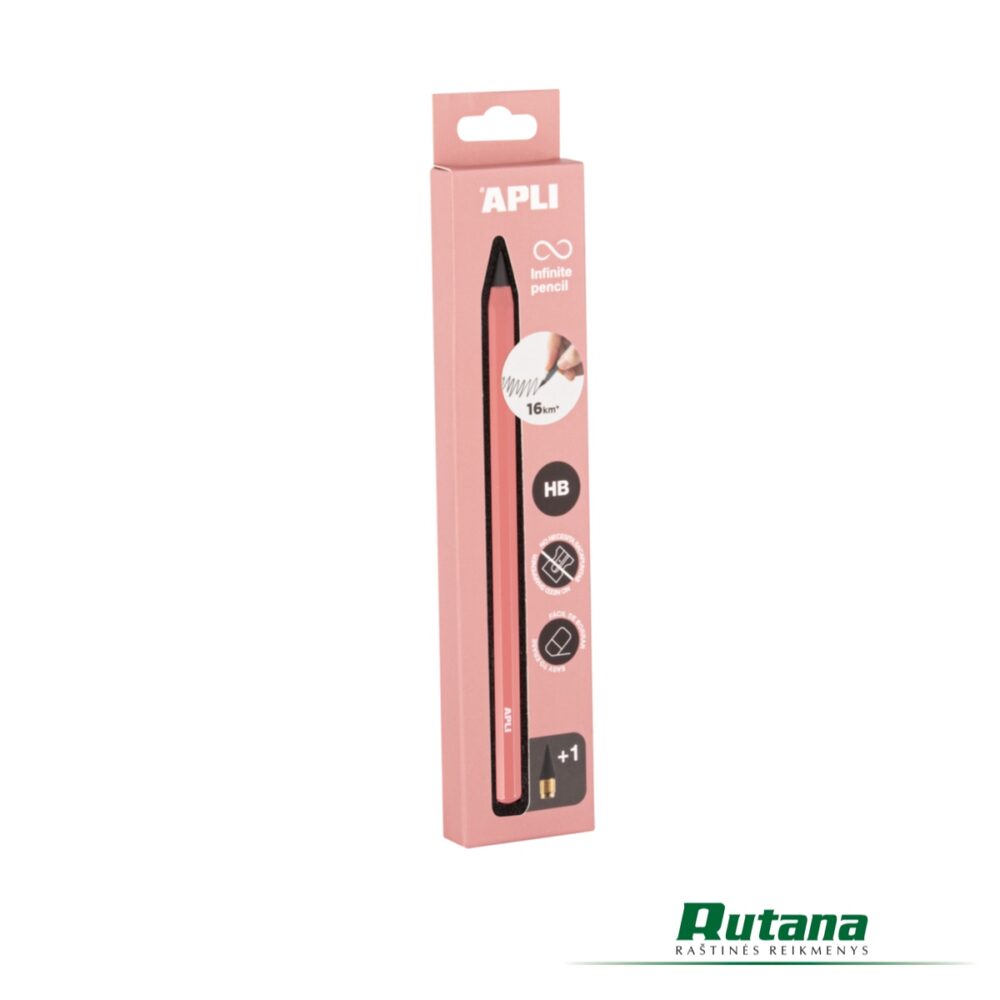 Pieštukas inovatyvus "Up North Infinite" HB rožiniu korpusu Apli 19803