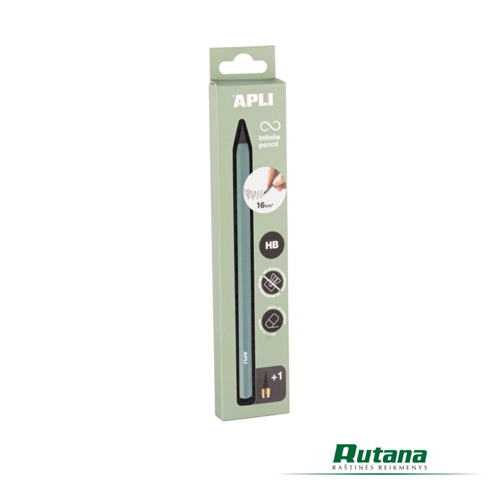 Pieštukas inovatyvus "Up North Infinite" HB žaliu korpusu Apli 19801
