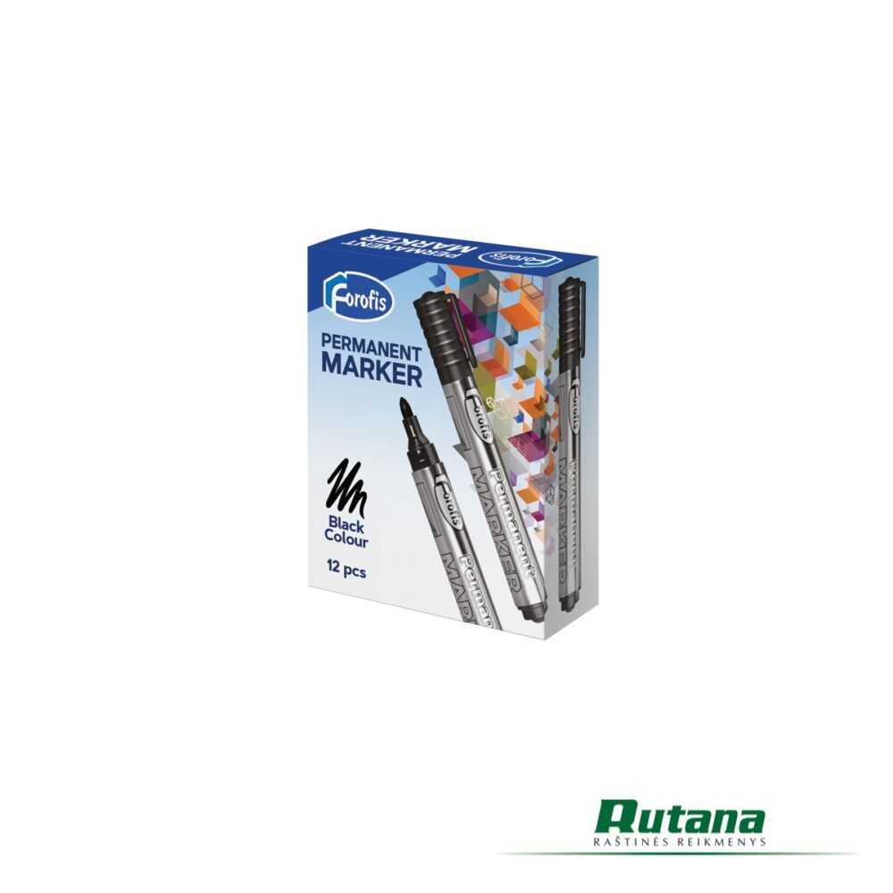 Permanentinis žymeklis apvaliu galiuku juodas Forofis 91272 - Image 2