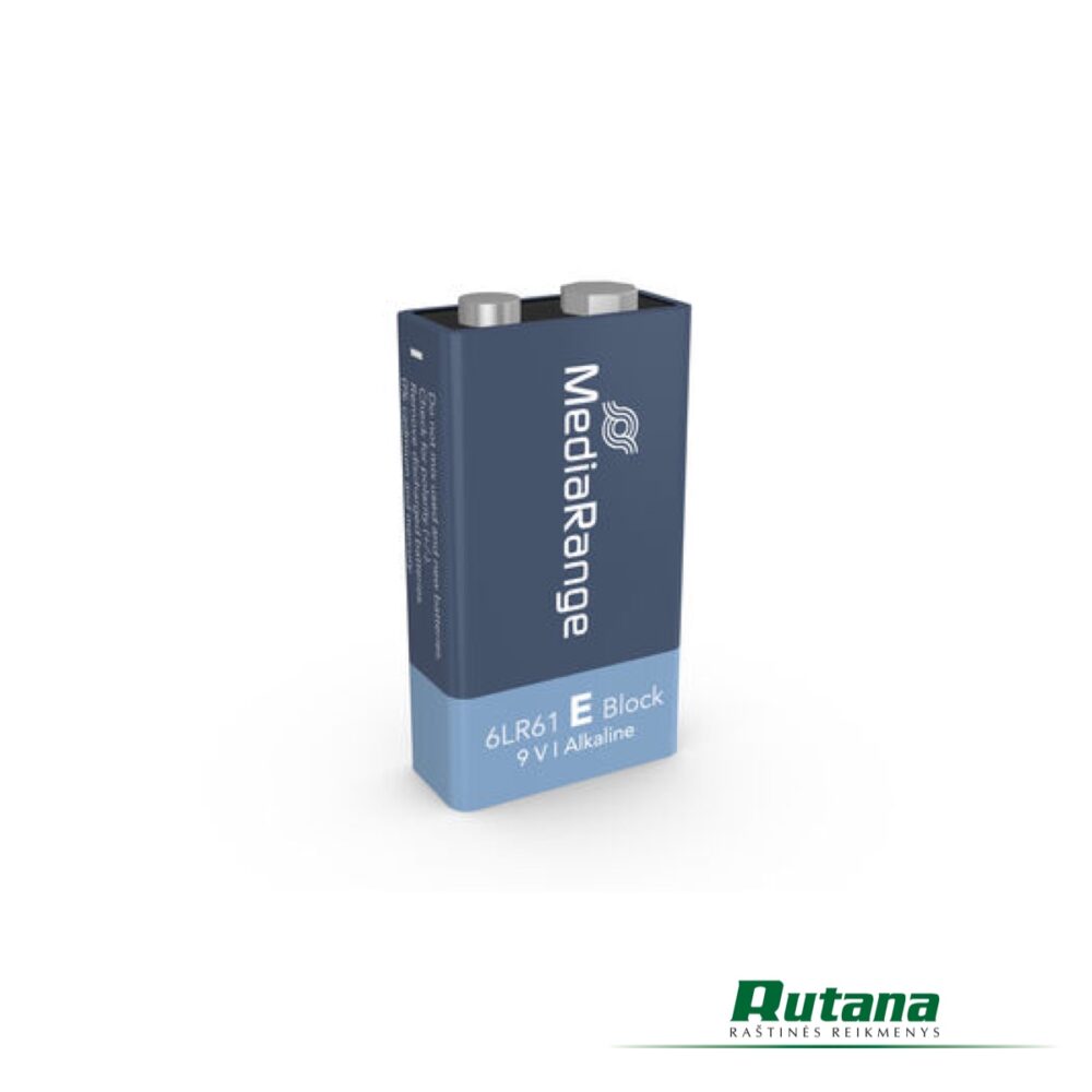 Elementas Alkaline 6LR61 9V MediaRange MRBAT107