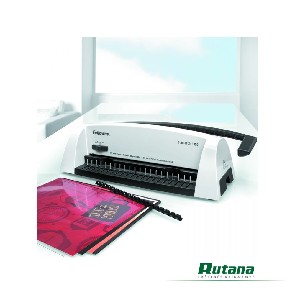 Įrišimo ir perforavimo aparatas A4 Starlet 2+ 120l. Fellowes 5227901 - Image 3