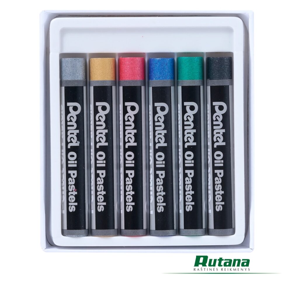 Pastelė aliejinė Arts Metallic 6 spalvos Pentel PHN-M6 - Image 2