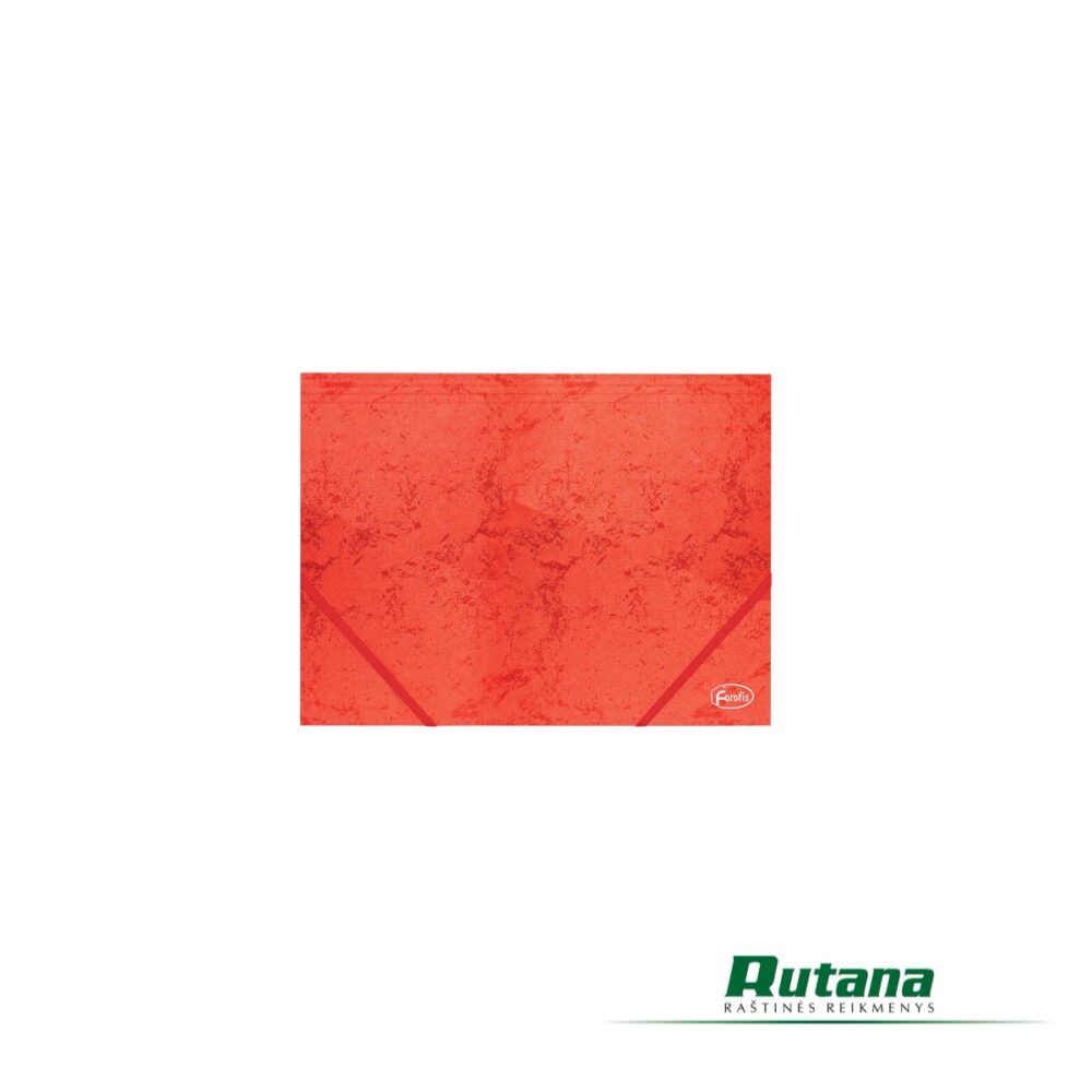 Kartoninis aplankas su gumele A4 raudonas Forofis 91609